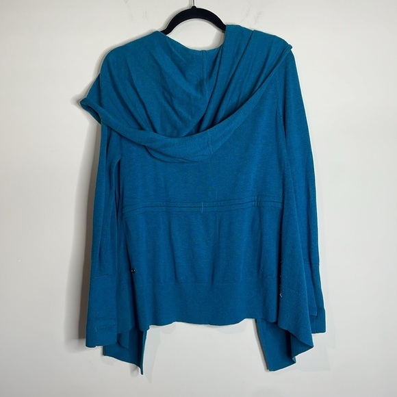 Lululemon | Sun Savasana Wrap Cashmere Blend Sweater Heathered Teal Size 4 - Picture 5 of 7